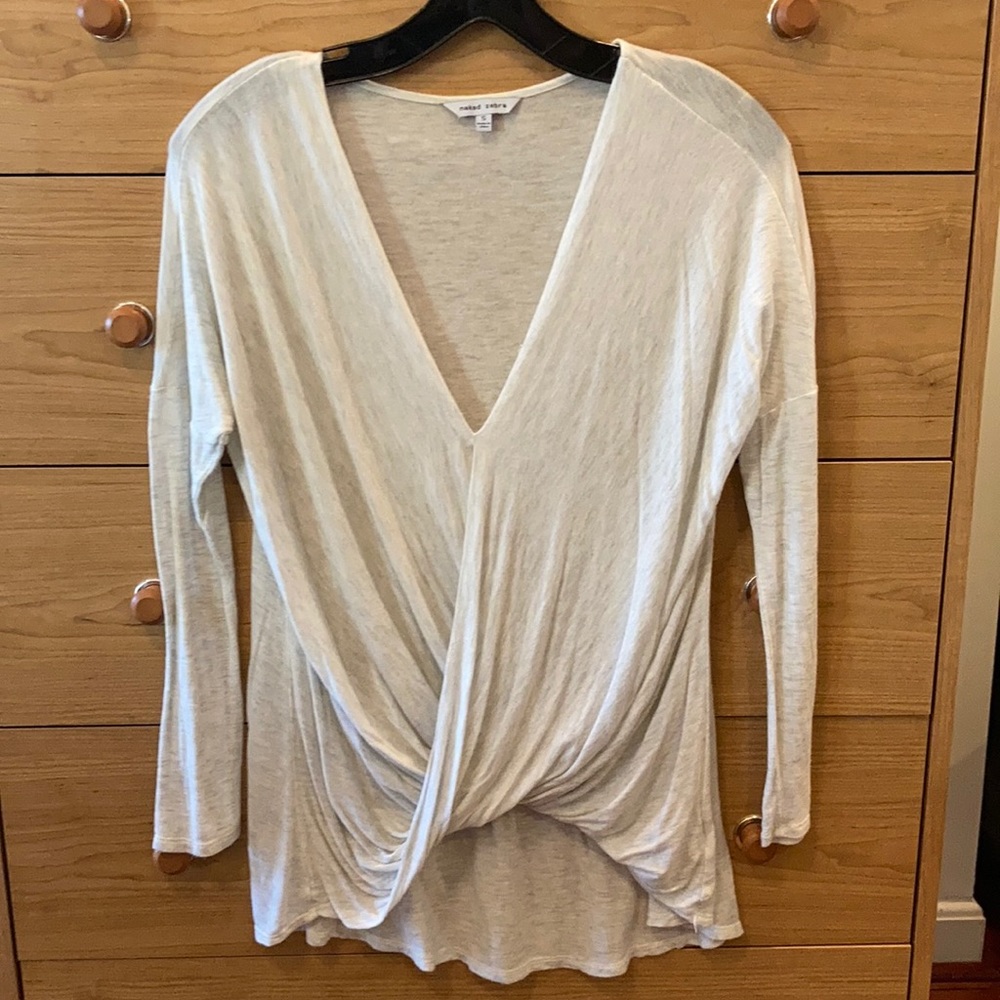 🎉 3/$15 Naked Zebra Super Soft Wrap Front Top